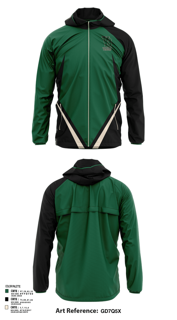 Windbreaker, Van Buren Pointers, Football, Teamtime, Team time, sublimation, custom sports apparel, team uniforms, spirit wear, spiritwear, sports uniforms, custom shirts, team store, custom team store, fundraiser sports, apparel fundraiser