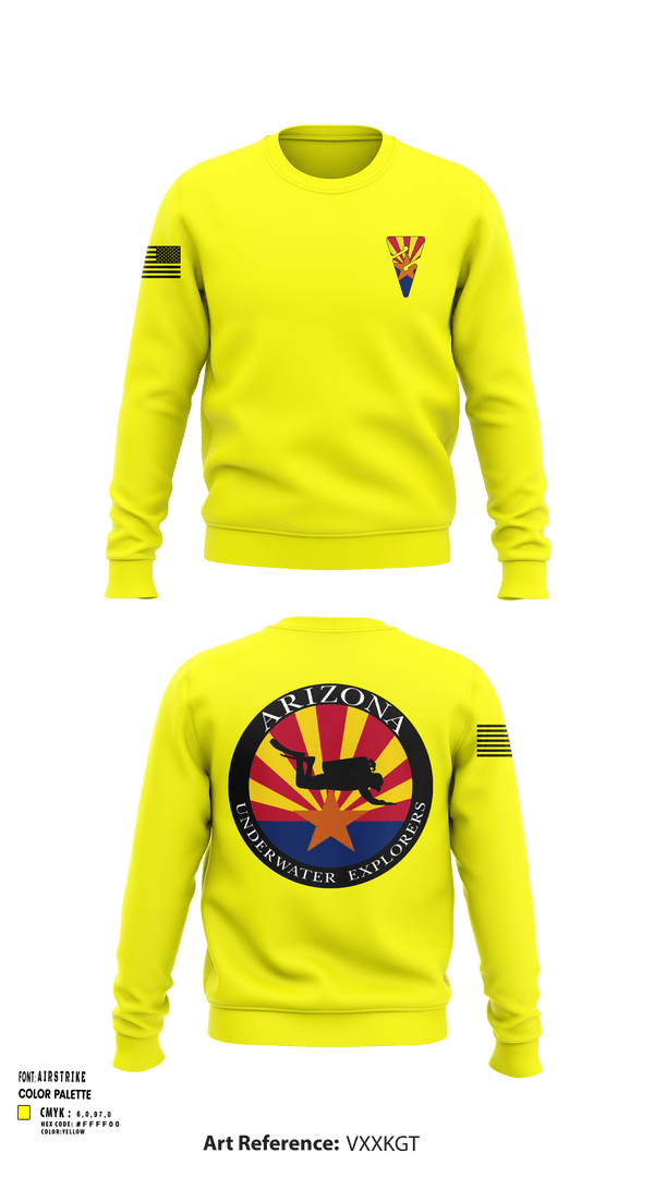Crew Neck Sweatshirt, Arizona Underwater Explorers, Police, Teamtime, Team time, sublimation, custom sports apparel, team uniforms, spirit wear, spiritwear, sports uniforms, custom shirts, team store, custom team store, fundraiser sports, apparel fundraiser