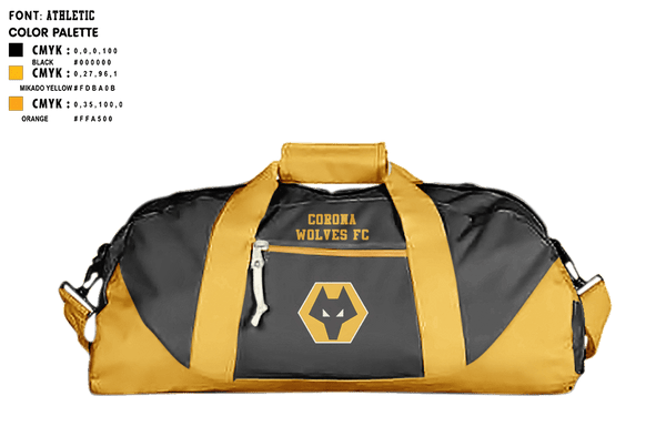 Duffle Bag, Corona wolves fc, Men's Soccer, Teamtime, Team time, sublimation, custom sports apparel, team uniforms, spirit wear, spiritwear, sports uniforms, custom shirts, team store, custom team store, fundraiser sports, apparel fundraiser