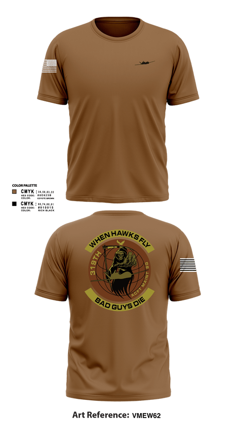 Short Sleeve Performance Shirt, 319th Maintenance Squadron, Air Force, Teamtime, Team time, sublimation, custom sports apparel, team uniforms, spirit wear, spiritwear, sports uniforms, custom shirts, team store, custom team store, fundraiser sports, apparel fundraiser