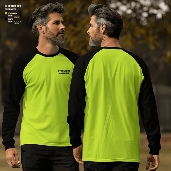 Long Sleeve Performance Shirt, STINGRAYS, Baseball, Teamtime, Team time, sublimation, custom sports apparel, team uniforms, spirit wear, spiritwear, sports uniforms, custom shirts, team store, custom team store, fundraiser sports, apparel fundraiser