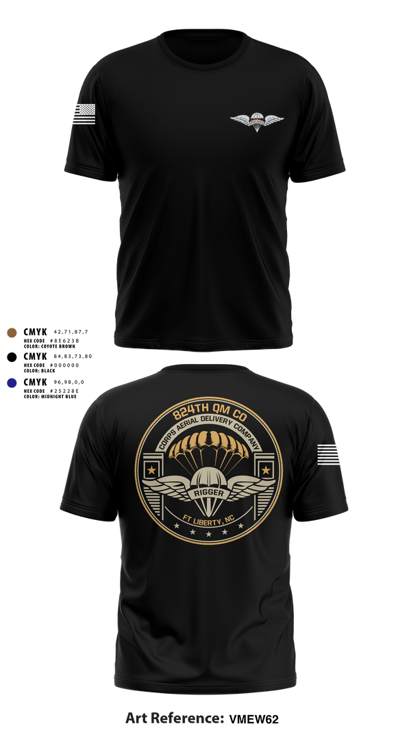 Short Sleeve Performance Shirt, 824th QM CO (CADC-A), Army, Teamtime, Team time, sublimation, custom sports apparel, team uniforms, spirit wear, spiritwear, sports uniforms, custom shirts, team store, custom team store, fundraiser sports, apparel fundraiser
