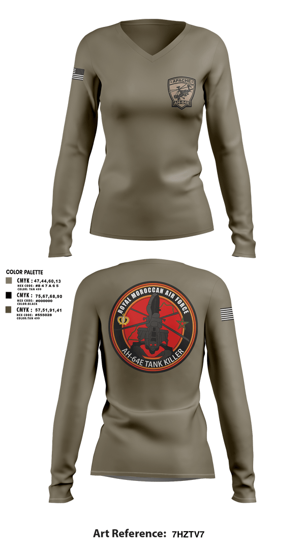 Women's Long Sleeve Vneck Shirt, 8 BAFRA, Air Force, Teamtime, Team time, sublimation, custom sports apparel, team uniforms, spirit wear, spiritwear, sports uniforms, custom shirts, team store, custom team store, fundraiser sports, apparel fundraiser