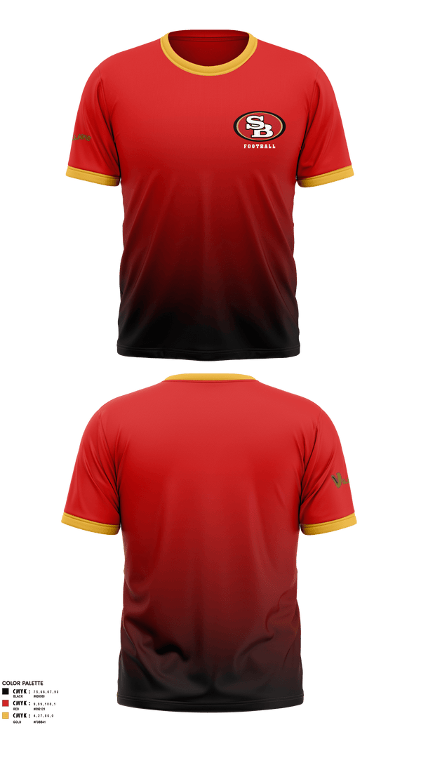 Short Sleeve Performance Shirt, Southbay 49ers 9(Villains), Football, Teamtime, Team time, sublimation, custom sports apparel, team uniforms, spirit wear, spiritwear, sports uniforms, custom shirts, team store, custom team store, fundraiser sports, apparel fundraiser