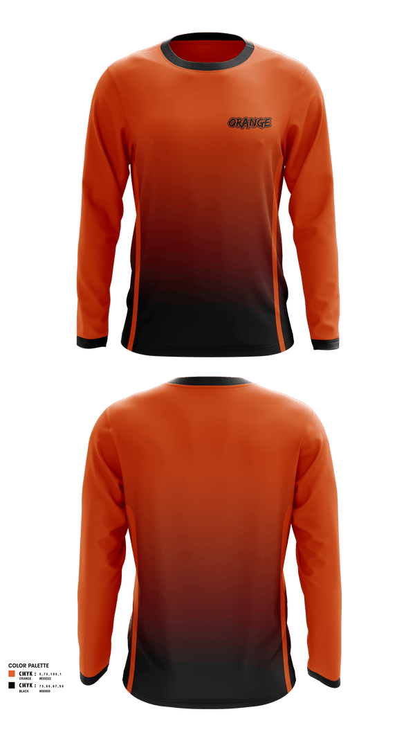 Long Sleeve Performance Shirt, Orange, Baseball, Teamtime, Team time, sublimation, custom sports apparel, team uniforms, spirit wear, spiritwear, sports uniforms, custom shirts, team store, custom team store, fundraiser sports, apparel fundraiser