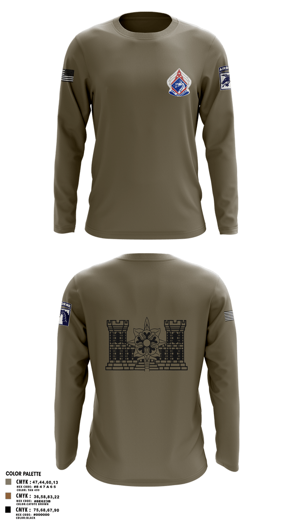 Long Sleeve Performance Shirt, XVIII ABN G2, Army, Teamtime, Team time, sublimation, custom sports apparel, team uniforms, spirit wear, spiritwear, sports uniforms, custom shirts, team store, custom team store, fundraiser sports, apparel fundraiser