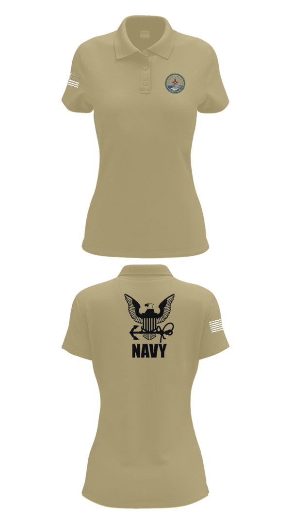 Women's Short Sleeve Performance Polo, Cvn 77 IM-5, Navy, Teamtime, Team time, sublimation, custom sports apparel, team uniforms, spirit wear, spiritwear, sports uniforms, custom shirts, team store, custom team store, fundraiser sports, apparel fundraiser