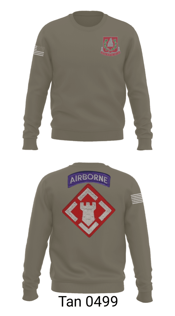 Crew Neck Sweatshirt, 37th engineer bn, Army, Teamtime, Team time, sublimation, custom sports apparel, team uniforms, spirit wear, spiritwear, sports uniforms, custom shirts, team store, custom team store, fundraiser sports, apparel fundraiser