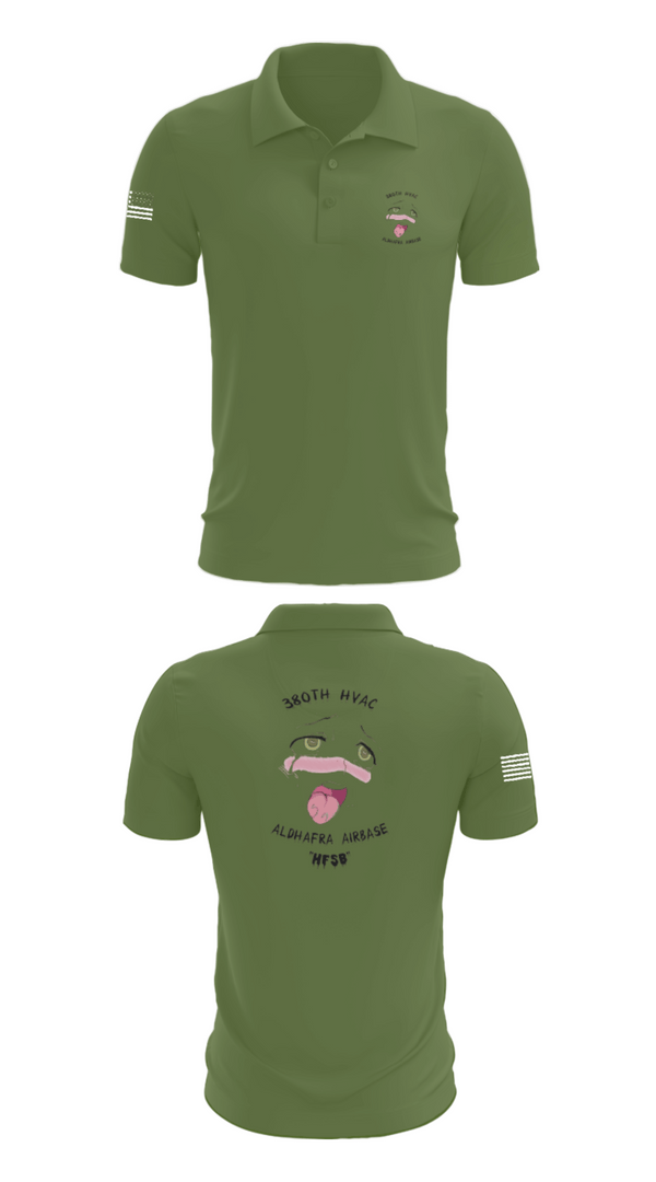 Short Sleeve Performance Polo, 380th HVAC, , Teamtime, Team time, sublimation, custom sports apparel, team uniforms, spirit wear, spiritwear, sports uniforms, custom shirts, team store, custom team store, fundraiser sports, apparel fundraiser
