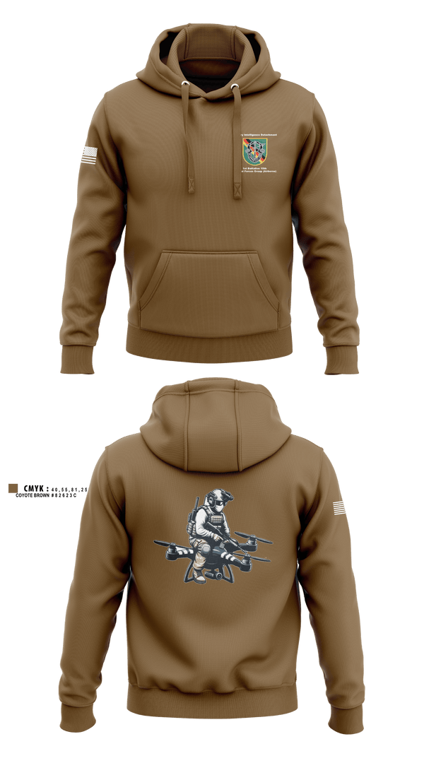 Hoodie, Military Intelligence Detachment 1st Battalion 10th Special Forces Group (Airborne), Army, Teamtime, Team time, sublimation, custom sports apparel, team uniforms, spirit wear, spiritwear, sports uniforms, custom shirts, team store, custom team store, fundraiser sports, apparel fundraiser