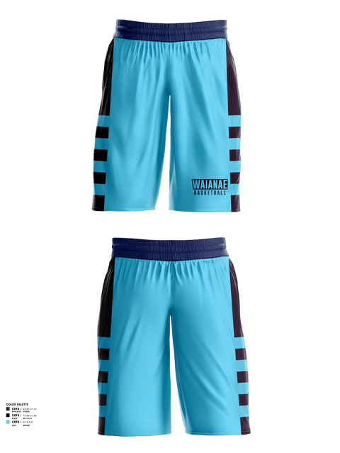 Mens Basketball Shorts, Waianae, Men's Basketball, Teamtime, Team time, sublimation, custom sports apparel, team uniforms, spirit wear, spiritwear, sports uniforms, custom shirts, team store, custom team store, fundraiser sports, apparel fundraiser