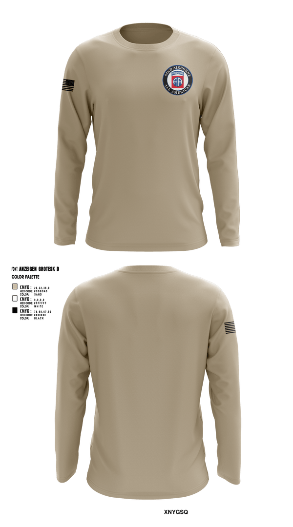 Long Sleeve Performance Shirt, 82nd Airborne Division, Army, Teamtime, Team time, sublimation, custom sports apparel, team uniforms, spirit wear, spiritwear, sports uniforms, custom shirts, team store, custom team store, fundraiser sports, apparel fundraiser