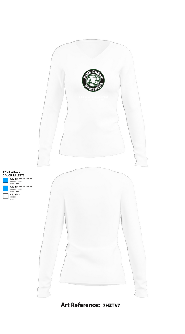 Women's Long Sleeve Vneck Shirt, Pine Crest School (Upper School) Volleyball, Women's Volleyball, Teamtime, Team time, sublimation, custom sports apparel, team uniforms, spirit wear, spiritwear, sports uniforms, custom shirts, team store, custom team store, fundraiser sports, apparel fundraiser
