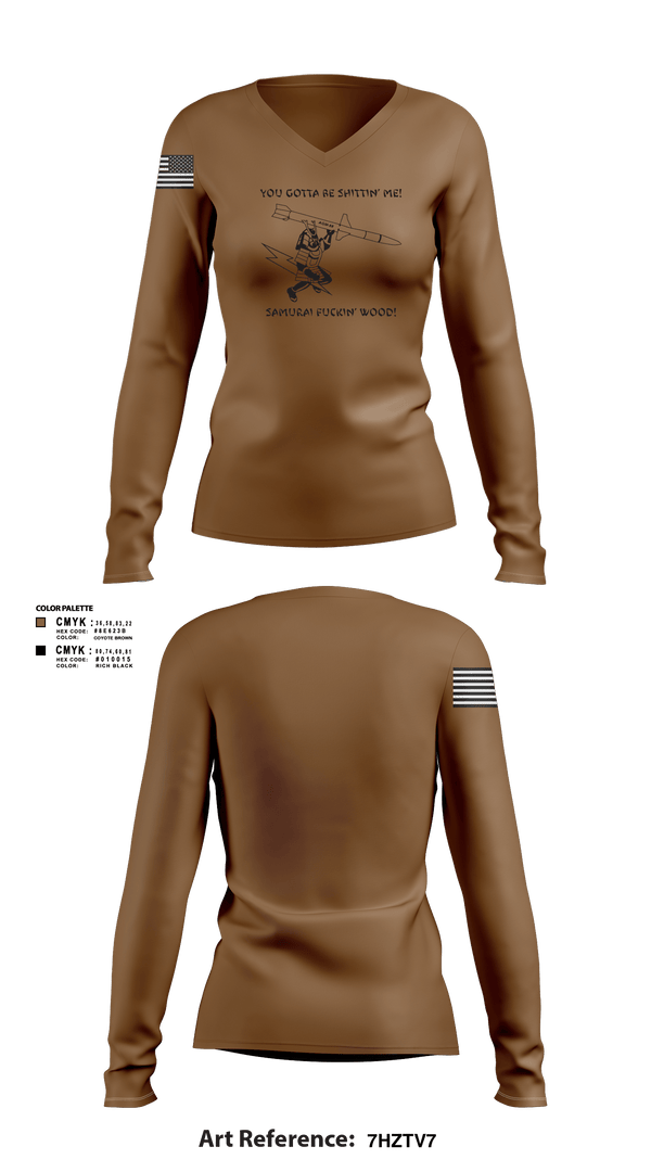 Women's Long Sleeve Vneck Shirt, 14 FS, Air Force, Teamtime, Team time, sublimation, custom sports apparel, team uniforms, spirit wear, spiritwear, sports uniforms, custom shirts, team store, custom team store, fundraiser sports, apparel fundraiser