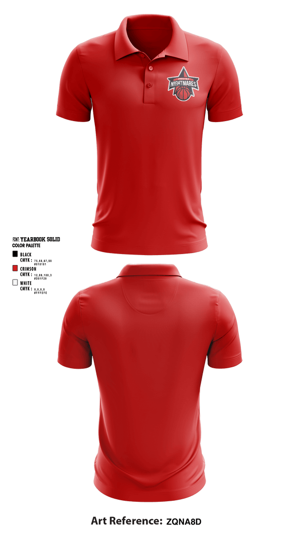 Short Sleeve Performance Polo, Springfield nightmares, Men's Basketball, Teamtime, Team time, sublimation, custom sports apparel, team uniforms, spirit wear, spiritwear, sports uniforms, custom shirts, team store, custom team store, fundraiser sports, apparel fundraiser