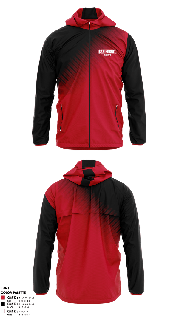 Windbreaker, San Miguel, Men's Soccer, Teamtime, Team time, sublimation, custom sports apparel, team uniforms, spirit wear, spiritwear, sports uniforms, custom shirts, team store, custom team store, fundraiser sports, apparel fundraiser