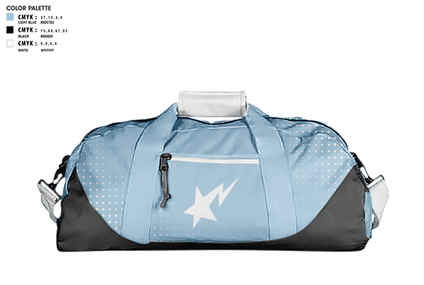 Duffle Bag, Starz, Men's Basketball, Teamtime, Team time, sublimation, custom sports apparel, team uniforms, spirit wear, spiritwear, sports uniforms, custom shirts, team store, custom team store, fundraiser sports, apparel fundraiser