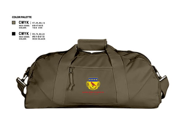 Duffle Bag, Alpha BTRY 2/138th FA, National Guard, Teamtime, Team time, sublimation, custom sports apparel, team uniforms, spirit wear, spiritwear, sports uniforms, custom shirts, team store, custom team store, fundraiser sports, apparel fundraiser