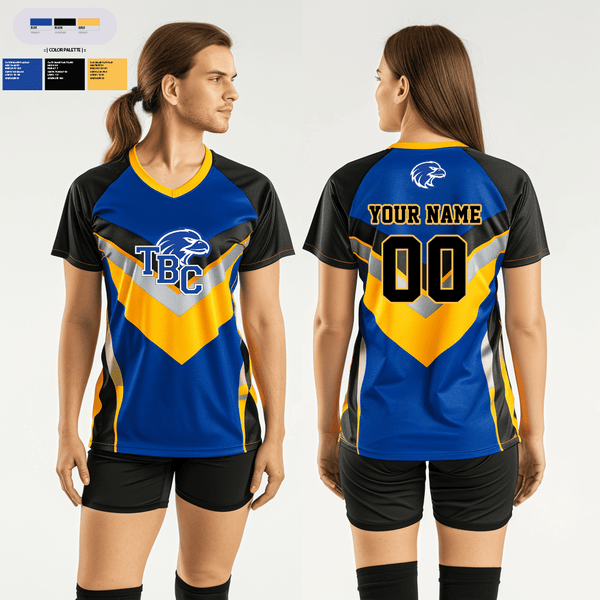 Women's Short Sleeve Vneck Shirt, Trinity Baptist College Volleyball, Women's Volleyball, Teamtime, Team time, sublimation, custom sports apparel, team uniforms, spirit wear, spiritwear, sports uniforms, custom shirts, team store, custom team store, fundraiser sports, apparel fundraiser
