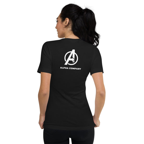 ALPHA COMPANY 80514577 Unisex Short Sleeve V-Neck T-Shirt - 1