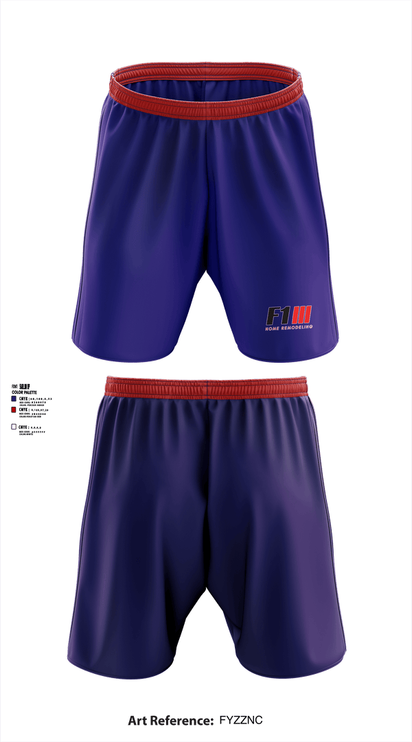 Athletic Shorts With Pockets, F1 Home Remodeling, , Teamtime, Team time, sublimation, custom sports apparel, team uniforms, spirit wear, spiritwear, sports uniforms, custom shirts, team store, custom team store, fundraiser sports, apparel fundraiser