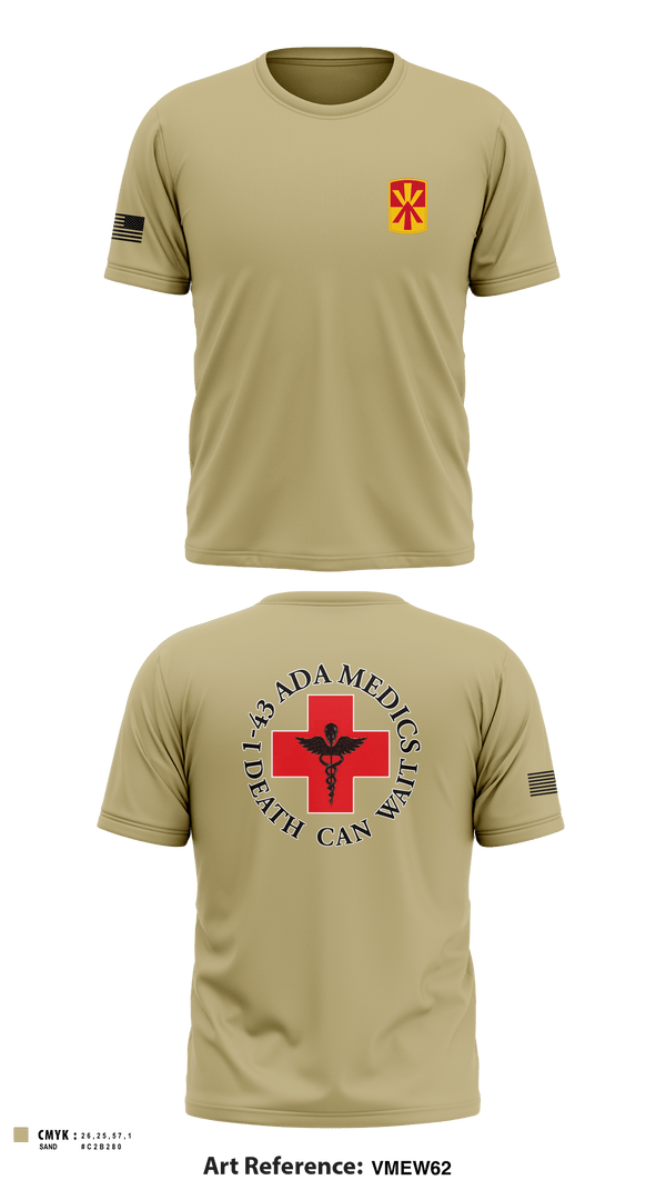Short Sleeve Performance Shirt, Medics, 1-43 ADA, Army, Teamtime, Team time, sublimation, custom sports apparel, team uniforms, spirit wear, spiritwear, sports uniforms, custom shirts, team store, custom team store, fundraiser sports, apparel fundraiser