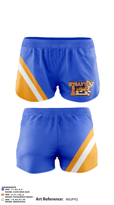 Track Shorts, William Howard Taft Elementary School, Spirit Store, Teamtime, Team time, sublimation, custom sports apparel, team uniforms, spirit wear, spiritwear, sports uniforms, custom shirts, team store, custom team store, fundraiser sports, apparel fundraiser