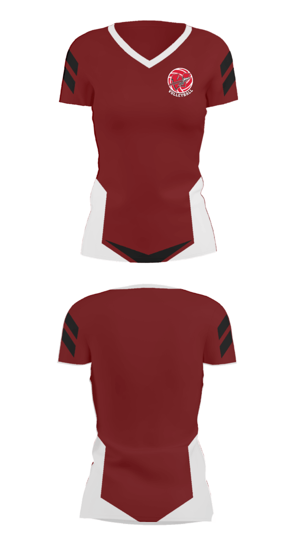Women's Short Sleeve Vneck Shirt, Warrenton R-3 High School Volleyball, Men's Volleyball, Teamtime, Team time, sublimation, custom sports apparel, team uniforms, spirit wear, spiritwear, sports uniforms, custom shirts, team store, custom team store, fundraiser sports, apparel fundraiser