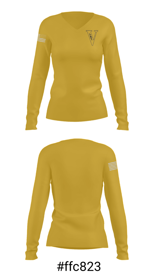 Women's Long Sleeve Vneck Shirt, St John Vianney High School, Spirit Store, Teamtime, Team time, sublimation, custom sports apparel, team uniforms, spirit wear, spiritwear, sports uniforms, custom shirts, team store, custom team store, fundraiser sports, apparel fundraiser