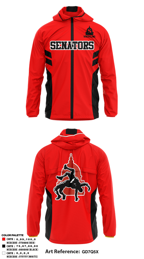 Windbreaker, Springfield High School Wrestling, Wrestling, Teamtime, Team time, sublimation, custom sports apparel, team uniforms, spirit wear, spiritwear, sports uniforms, custom shirts, team store, custom team store, fundraiser sports, apparel fundraiser