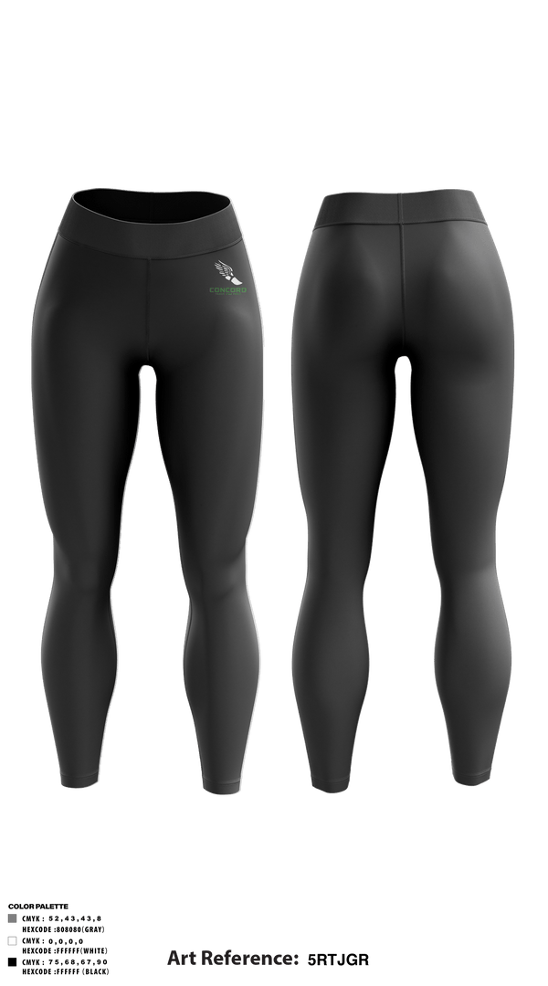 Womens Leggings, Concord High School Track, Cross Country, Teamtime, Team time, sublimation, custom sports apparel, team uniforms, spirit wear, spiritwear, sports uniforms, custom shirts, team store, custom team store, fundraiser sports, apparel fundraiser