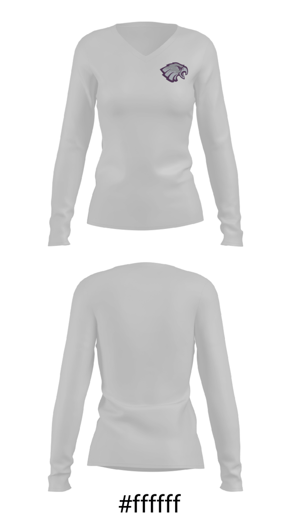 Women's Long Sleeve Vneck Shirt, Kee High School Basketball, Men's Basketball, Teamtime, Team time, sublimation, custom sports apparel, team uniforms, spirit wear, spiritwear, sports uniforms, custom shirts, team store, custom team store, fundraiser sports, apparel fundraiser
