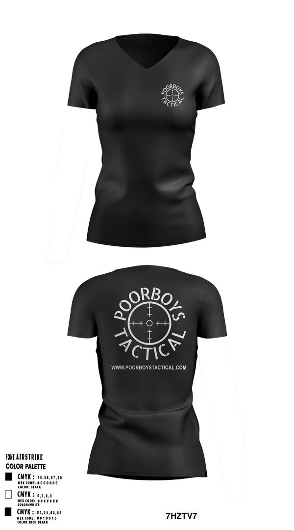 Women's Short Sleeve Vneck Shirt, Poorboys Tactical, , Teamtime, Team time, sublimation, custom sports apparel, team uniforms, spirit wear, spiritwear, sports uniforms, custom shirts, team store, custom team store, fundraiser sports, apparel fundraiser