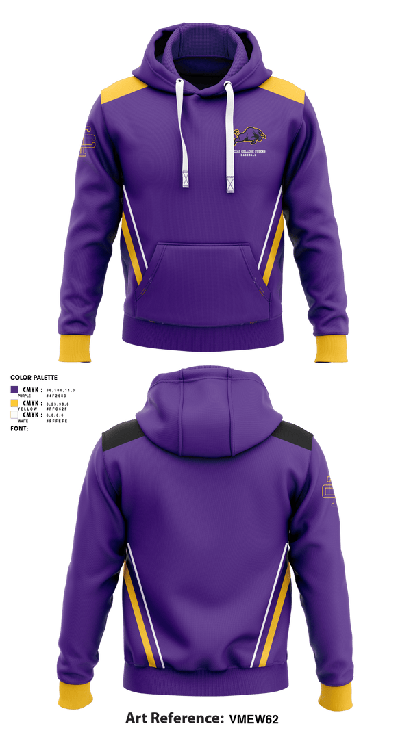 Hoodie, Texas College Steers, Baseball, Teamtime, Team time, sublimation, custom sports apparel, team uniforms, spirit wear, spiritwear, sports uniforms, custom shirts, team store, custom team store, fundraiser sports, apparel fundraiser