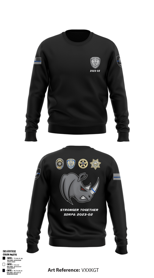 Crew Neck Sweatshirt, SDRPA, Police, Teamtime, Team time, sublimation, custom sports apparel, team uniforms, spirit wear, spiritwear, sports uniforms, custom shirts, team store, custom team store, fundraiser sports, apparel fundraiser