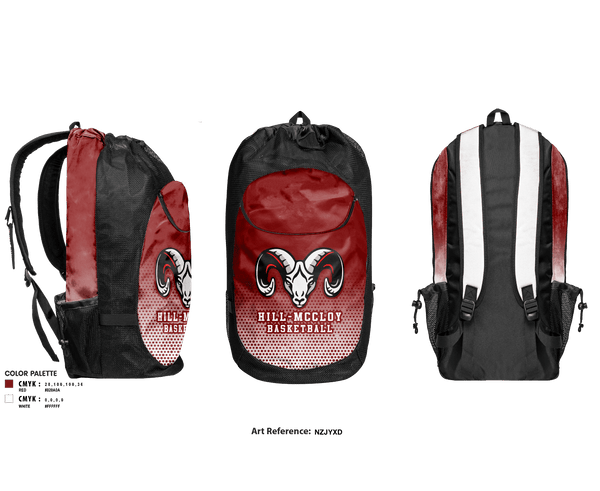 Gear Bag, Hill-McCloy High School Basketball, Men's Basketball, Teamtime, Team time, sublimation, custom sports apparel, team uniforms, spirit wear, spiritwear, sports uniforms, custom shirts, team store, custom team store, fundraiser sports, apparel fundraiser
