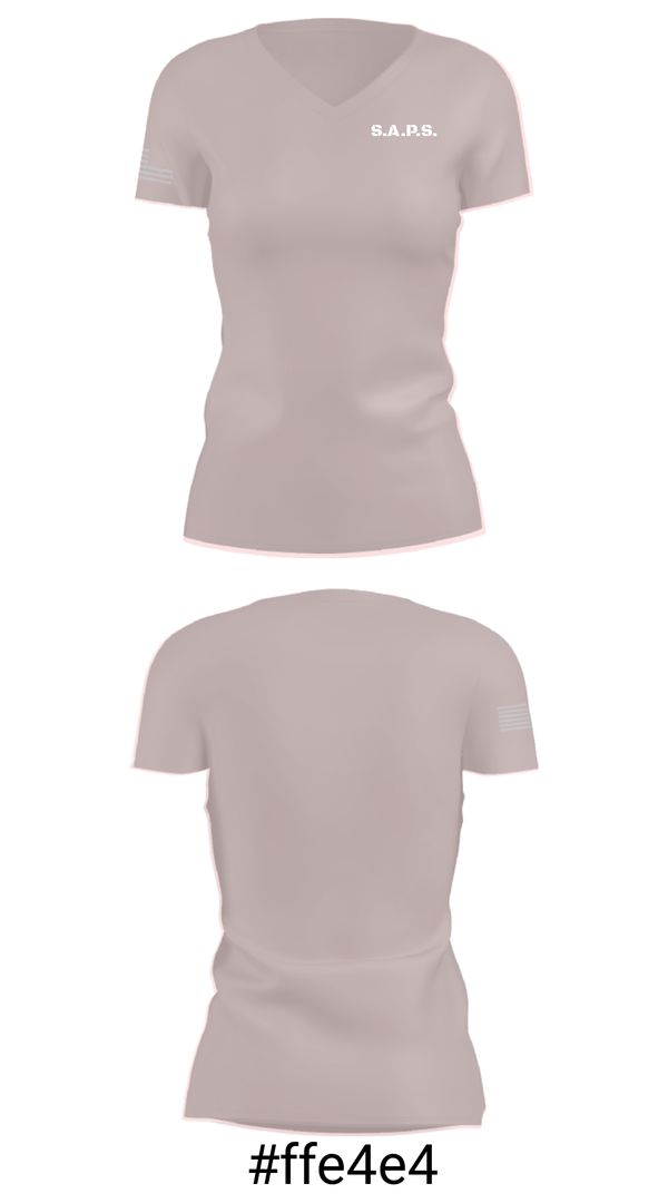 Women's Short Sleeve Vneck Shirt, S.A.P.S., , Teamtime, Team time, sublimation, custom sports apparel, team uniforms, spirit wear, spiritwear, sports uniforms, custom shirts, team store, custom team store, fundraiser sports, apparel fundraiser