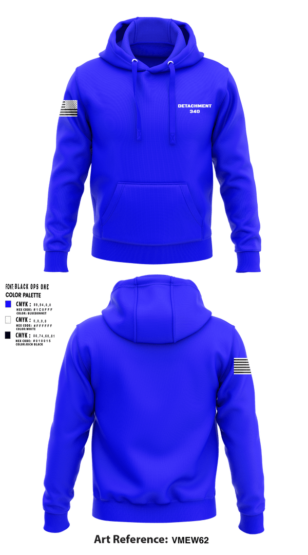 Hoodie, Detachment 340, Air Force, Teamtime, Team time, sublimation, custom sports apparel, team uniforms, spirit wear, spiritwear, sports uniforms, custom shirts, team store, custom team store, fundraiser sports, apparel fundraiser