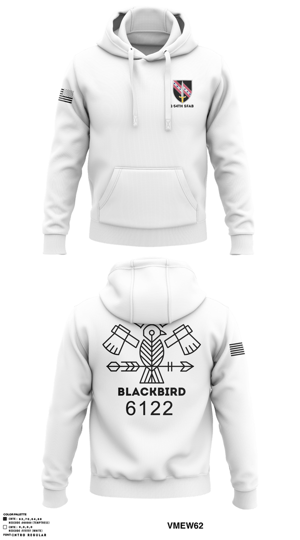 Hoodie, 1-54th SFABBco 1/54th SFAB, Army, Teamtime, Team time, sublimation, custom sports apparel, team uniforms, spirit wear, spiritwear, sports uniforms, custom shirts, team store, custom team store, fundraiser sports, apparel fundraiser