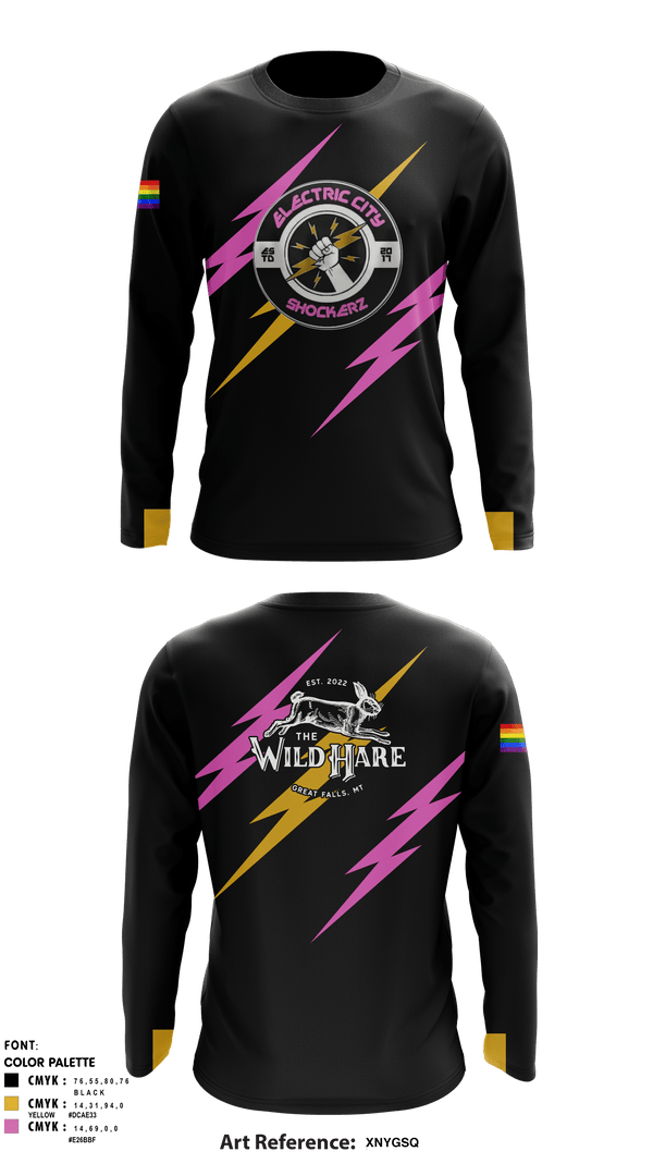 Long Sleeve Performance Shirt, Electric city shockerz, Rugby, Teamtime, Team time, sublimation, custom sports apparel, team uniforms, spirit wear, spiritwear, sports uniforms, custom shirts, team store, custom team store, fundraiser sports, apparel fundraiser