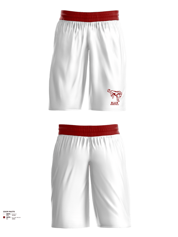 Mens Basketball Shorts, Blair Public High School Basketball, Men's Basketball, Teamtime, Team time, sublimation, custom sports apparel, team uniforms, spirit wear, spiritwear, sports uniforms, custom shirts, team store, custom team store, fundraiser sports, apparel fundraiser