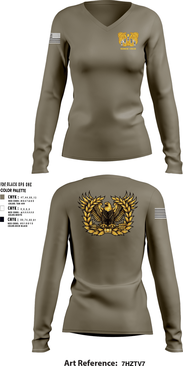 Women's Long Sleeve Vneck Shirt, U11Warrant Officers, Army, Teamtime, Team time, sublimation, custom sports apparel, team uniforms, spirit wear, spiritwear, sports uniforms, custom shirts, team store, custom team store, fundraiser sports, apparel fundraiser