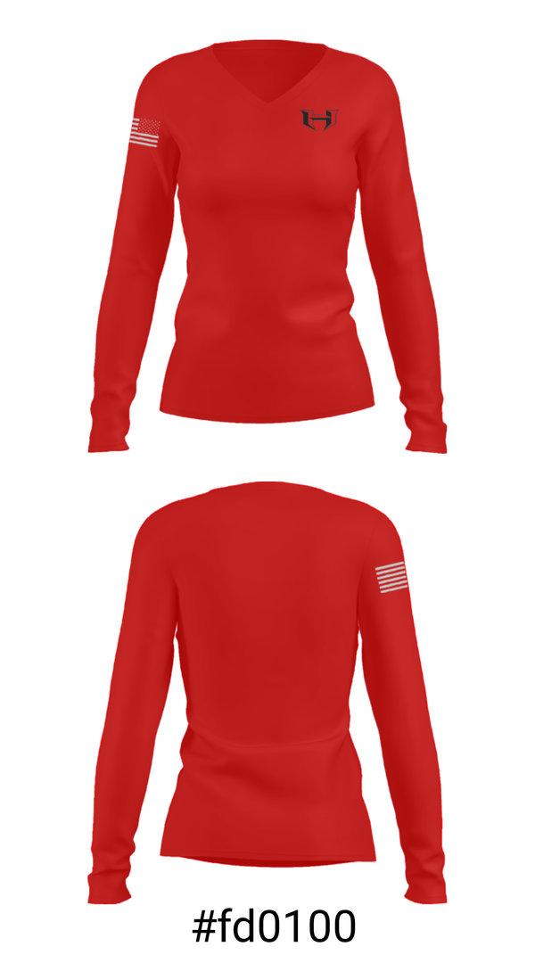 Women's Long Sleeve Vneck Shirt, Hibriten High School Wrestling, Wrestling, Teamtime, Team time, sublimation, custom sports apparel, team uniforms, spirit wear, spiritwear, sports uniforms, custom shirts, team store, custom team store, fundraiser sports, apparel fundraiser