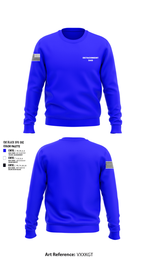 Crew Neck Sweatshirt, Detachment 340, Air Force, Teamtime, Team time, sublimation, custom sports apparel, team uniforms, spirit wear, spiritwear, sports uniforms, custom shirts, team store, custom team store, fundraiser sports, apparel fundraiser