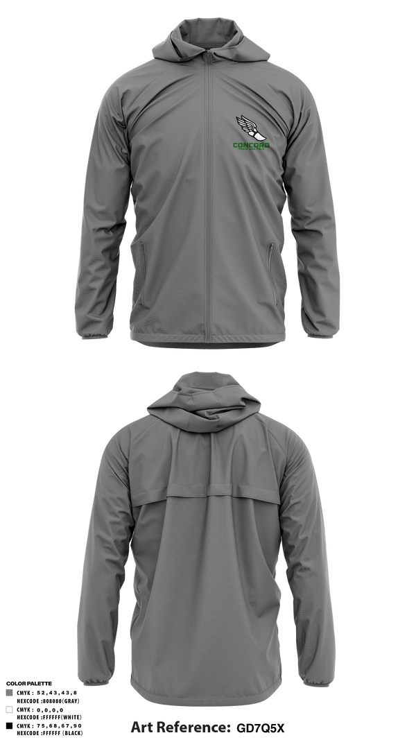 Windbreaker, Concord High School Track, Cross Country, Teamtime, Team time, sublimation, custom sports apparel, team uniforms, spirit wear, spiritwear, sports uniforms, custom shirts, team store, custom team store, fundraiser sports, apparel fundraiser