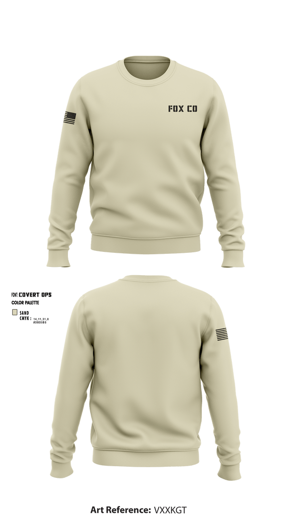 Crew Neck Sweatshirt, FOX CO, Marines, Teamtime, Team time, sublimation, custom sports apparel, team uniforms, spirit wear, spiritwear, sports uniforms, custom shirts, team store, custom team store, fundraiser sports, apparel fundraiser
