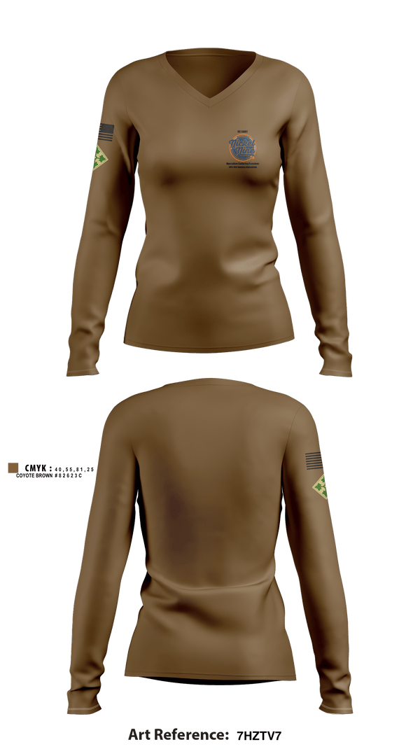 Women's Long Sleeve Vneck Shirt, , Army, Teamtime, Team time, sublimation, custom sports apparel, team uniforms, spirit wear, spiritwear, sports uniforms, custom shirts, team store, custom team store, fundraiser sports, apparel fundraiser
