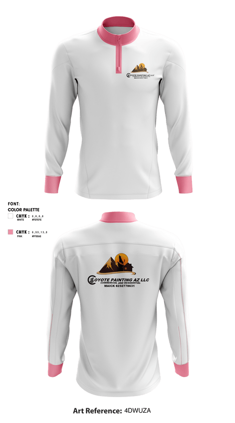Quarter Zip Jacket, Coyote paintin az llc, , Teamtime, Team time, sublimation, custom sports apparel, team uniforms, spirit wear, spiritwear, sports uniforms, custom shirts, team store, custom team store, fundraiser sports, apparel fundraiser