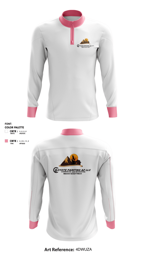 Quarter Zip Jacket, Coyote paintin az llc, , Teamtime, Team time, sublimation, custom sports apparel, team uniforms, spirit wear, spiritwear, sports uniforms, custom shirts, team store, custom team store, fundraiser sports, apparel fundraiser