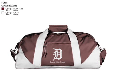 Duffle Bag, Deshler High School, Spirit Store, Teamtime, Team time, sublimation, custom sports apparel, team uniforms, spirit wear, spiritwear, sports uniforms, custom shirts, team store, custom team store, fundraiser sports, apparel fundraiser